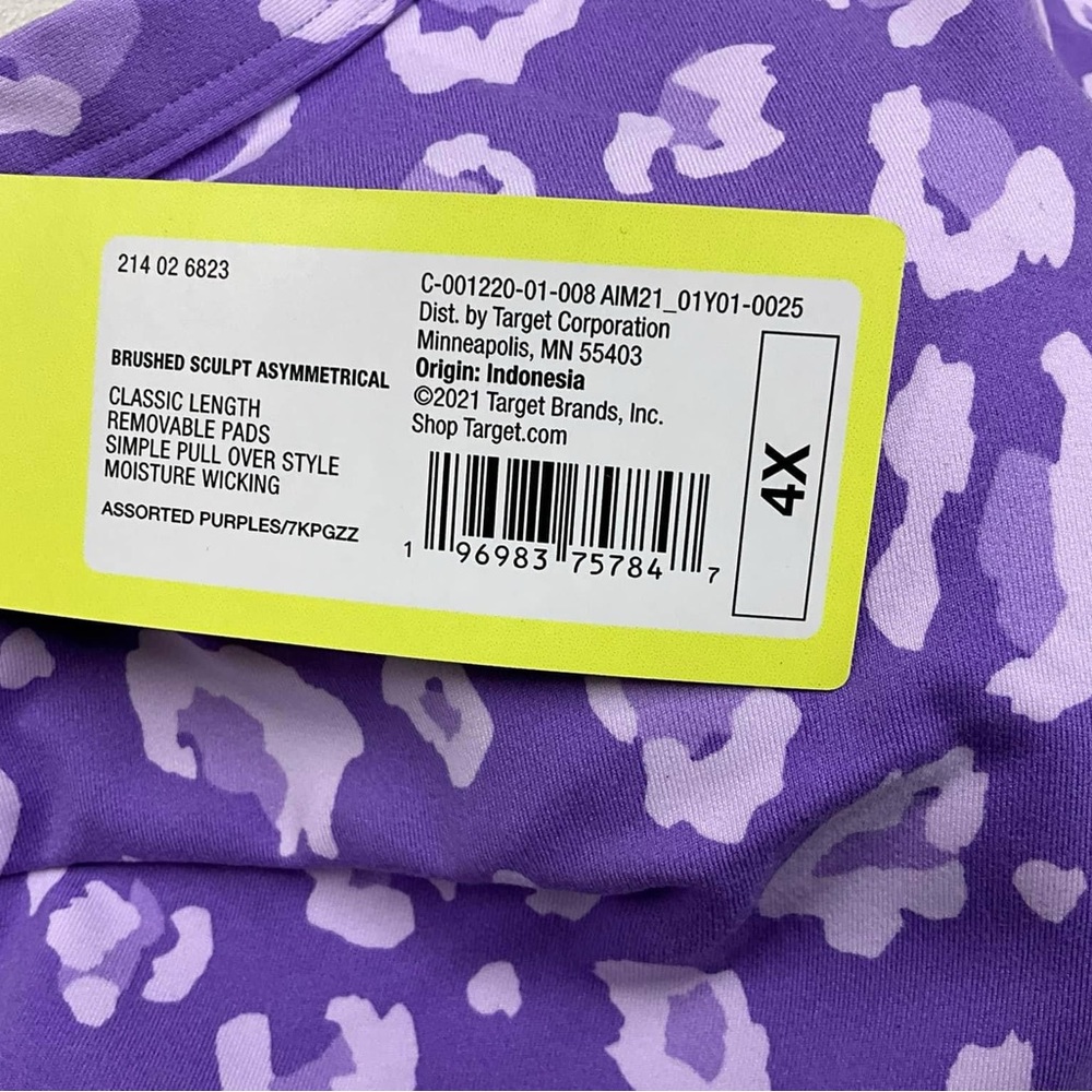Women's Light Support Brushed Sculpt Asymmetrical Sports Bra - All in Motion - Picture 5 of 11